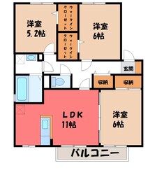 ガーデンヒルズ Cの物件間取画像